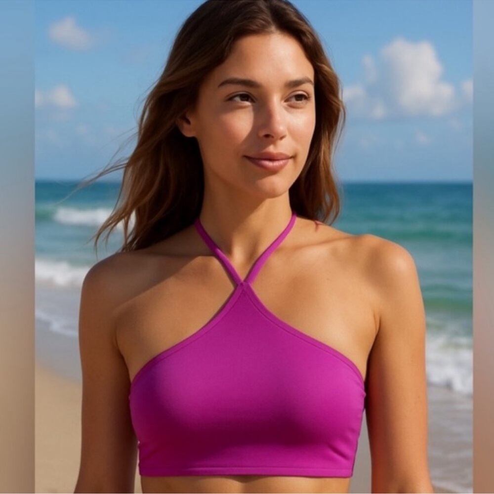 2/$70 NWT FP x Toast Swim Apex Top Purple Orchid